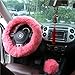 Ogrmar Winter Warm Faux Wool Steering Wheel Cover with Handbrake Cover & Gear Shift Cover for 14.96