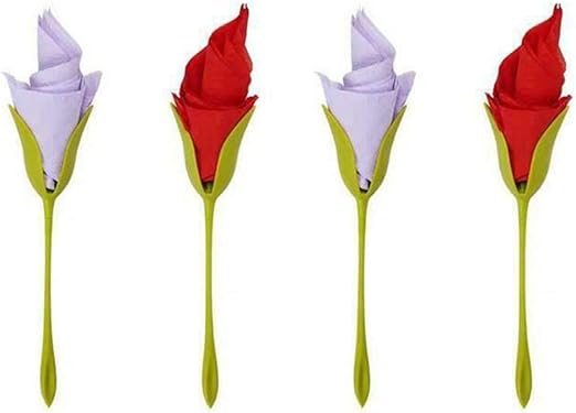 Gesteam Serviettenhalter Fur Tische Servietten Dekorativ Fur Die Dekoration Des Esstischs Zum Basteln Von Servietten Von Blumen 4 Stuck Amazon De Kuche Haushalt