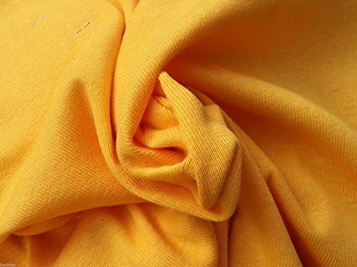 Rib Knit Cotton 1x1 Tubular Fabric - Gold (Eco Friendly)