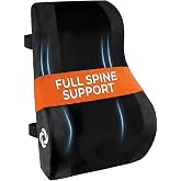 Samsonite Lumbar Support Pillow Mid and Lower Back with Cooling &ndash; Office Chair Back Cushion, Gaming Chair, Desk Chair, Car Seat Lumbar, Work from Home Office Accessories, Black with Cooling