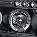 Spec-D Tuning 2LHP-RAM94JM-TM Dodge Ram Black Dual Halo Projector Head Lights