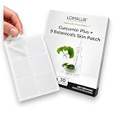 Loma Lux Turmeric Curcumin Patches Anti-Inflammatory Response 30 ct | Infused with turmeric, curcumin, and 9 botanicals to support skin health, mobility, joint support
