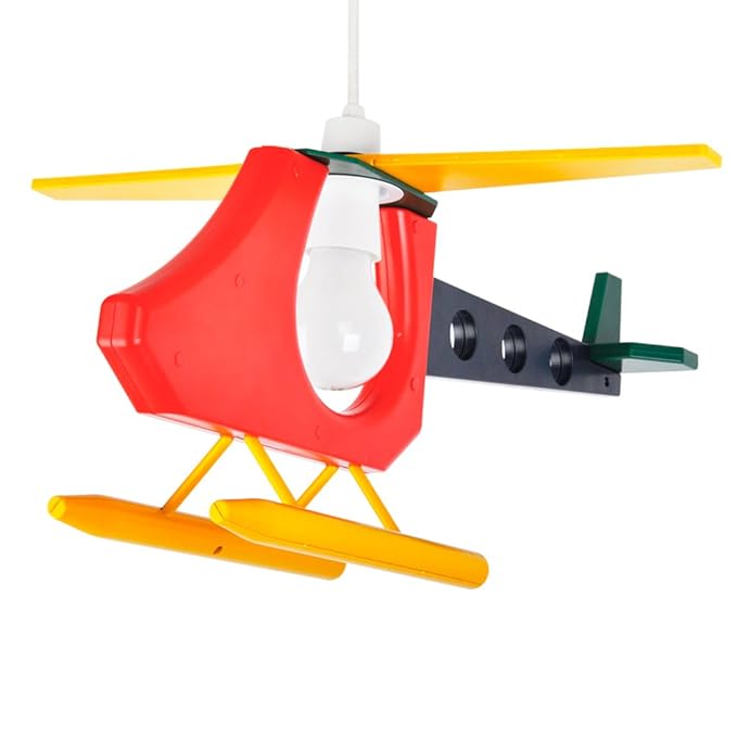 MiniSun Cool Children's Bedroom 3D Colourful Helicopter Ceiling Lamp