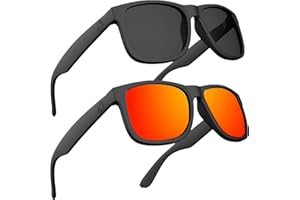 MAXJULI Polarized XL/XXL Sunglasses for Big Heads Men and Women,UV Protection Rectangular Sun Glasses 8806