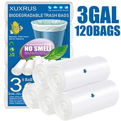 Bathroom Trash Bags Biodegradable 3 Gallon Garbage Bags Clear Import It All