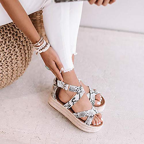 image for XMWEALTHY Women's Platform Wedges Heel Sandals Summer Strappy Open Toe