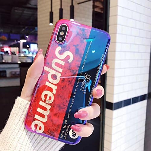 Street Fashion Supr X Luxury Style case cover wallet bumper for Apple Iphone (Red/Digital, Iphone X) (IPX-Red Digital Style)