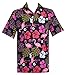 Hawaiian Shirts Mens Flamingo Leaf Print Beach Aloha Party Black 2XL
