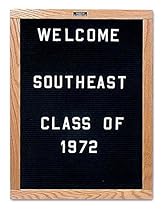 Black Felt Directory Board w Solid Oak Trim (48 in. x 36 in.)