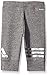 adidas Little Girls' Toddler Active Workout Pant, Gray, 2T