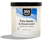 365 by Whole Foods Market, Scented Candle, Palo Santo & Rosewood, 40 Hour Burn Time, 8 Ounce