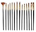yohino Multi Purpose Paint Brush Set (14 Piece Set), Use for Acrylic, Oil, Watercolor