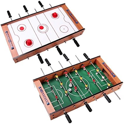 Amazon Com Foosball Soccer Table Air Hockey 2 In 1 Swivel Multi