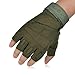 Vbiger Military Half-finger Fingerless Tactical Airsoft Hunting Riding Cycling Gloves (Army Green, M)