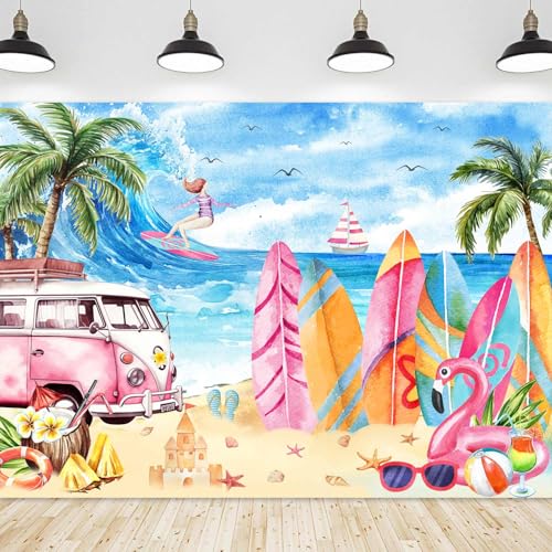 Sensfun 7x5ft Summer Hawaiian Beach Backdrop Tropical