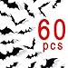 Ivenf Halloween Decorations Bat Wall Decals Stickers Decor, 60 Pack 3D Bats Window Decals, Bat Halloween Door Decor