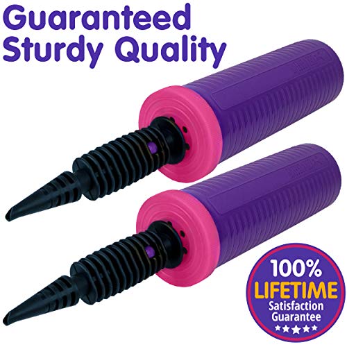 Balloon Pump Hand Held, Inflator Air Pump for Balloons - Dual Action - 2 Pack: friends can help - 2-Way - Lifetime Satisfaction Guarantee - Manual Baloon Inflators - Ballon Pump - Balloon Blower