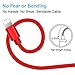 Lightning Cable for iPhone, 3Pack 5ft/1.5M Nylon Braided Charger Cable，Lightning to USB Cable,Charger Cable for iPhone 7/7 Plus/6/6s/6 plus/ 5/5s/5c, iPad, iPod and More Red by BESKIN