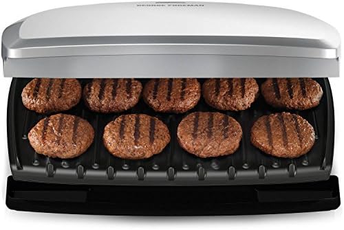Family-Sized Nonstick Coating Fat-Removing Slope Dual Cooking Positions Drip Tray Ready Indicator Light 144 sq in 9 Serving Classic-Plate Grill and Panini Press