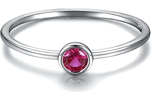 SARIEL 925 Sterling Silver Mother Birthstone Stackable Rings Set Mom Ring with Birthstone Family Ring Mother's Day Jewelry Gifts for Wife Mama