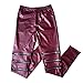 RieKet Women's Faux Leather Leggings Juniors Skinny Stretchy Pants (L, Burgundy)