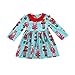 Fabal Baby Girls Cartoon Princess Party Dress Christmas Outfits Clothes (2T-3T, Blue)