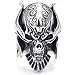 Size 9, KONOV Large Biker Men's Gothic Casted Skull Stainless Steel Ring