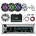 Kenwood Marine CD/MP3/USB/AUX Bluetooth Receiver, Kicker 6.5� LED Marine Speakers (2 Pairs), Kicker 4-Channel Marine Amplifier, Kenwood Wired Remote, Kicker Marine LED Controller
