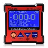 Floureon Axis Level Box Inclinometer Dual Axis Digital Angle Protractor with 5 Sides Magnetic Base (DXL360S)