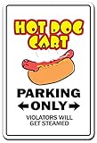 Hot Dog Cart Novelty Sign | Indoor/Outdoor | Funny Home Décor for Garages, Living Rooms, Bedroom, Offices | SignMission Gift Street Food Eat Weiner Franks Foodie Food Lover Sign Wall Plaque Decoration