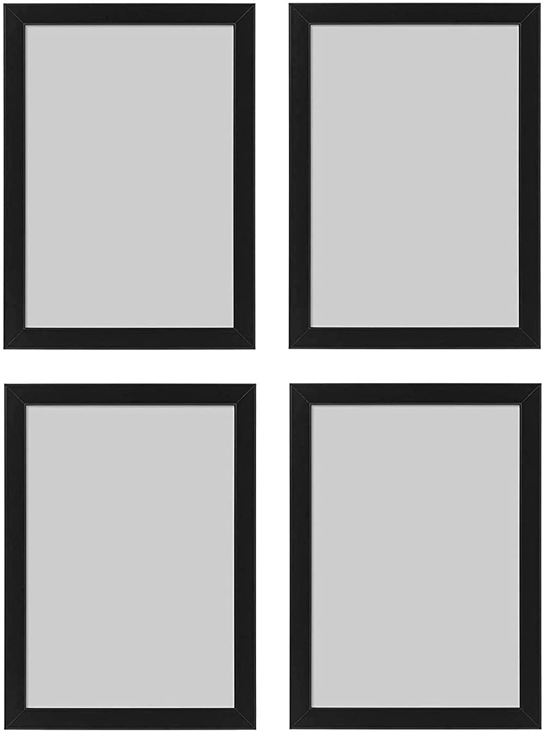 Ikea FISKBO A4 Photo Frames, 21x30cm, Black - Set of 4