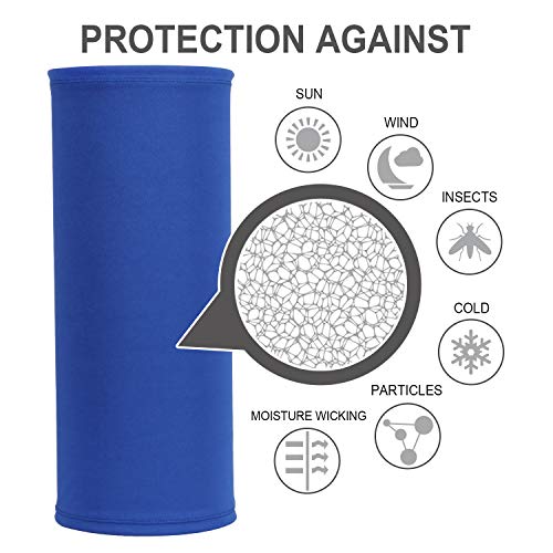 Winter Neck Gaiter Warmer, Fleece Face Covering Scarf, Outdoor adjustable Scarf (A-black+grey with bonus, Large)