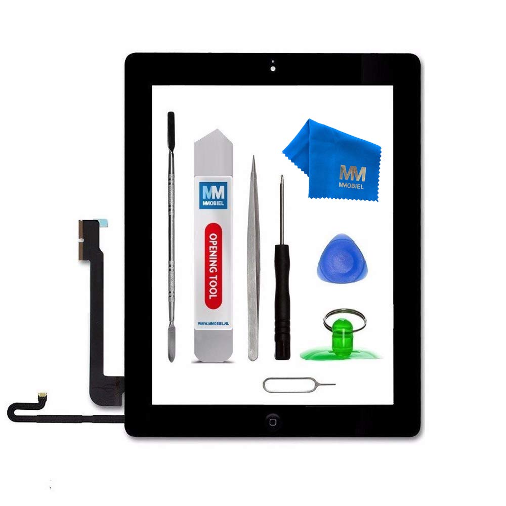 MMOBIEL Digitizer compatible with iPad 4 (Black) 9.7 Inch Touchscreen Front Display Assembly
