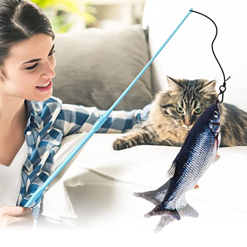 Electric Floppy Fish Cat Toy 11", USB Chargeable Interactive Catnip Toy