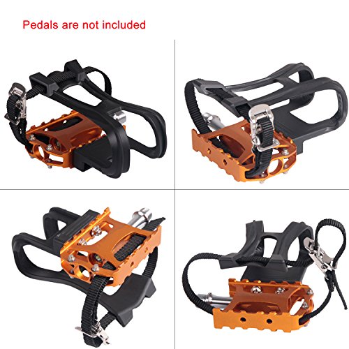 NEWSTY Pedal Toe Cages Toe Clips Pedal Cages Bicycle Pedal Straps Cycling For MTB AM Racing Bike Bike Straps Pedal
