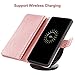 BENTOBEN Galaxy S9 Case, Galaxy S9 Wallet Case, Samsung S9 Glitter Bling Classy Leather Folio Flip Credit Card Holder Wristlet Shockproof Protective Phone Case for Samsung Galaxy S9, Rose Gold/Pink