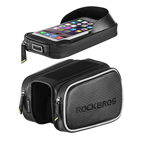 image for RockBros Bike Bag Waterproof Top Tube Phone Bag Front Frame Mountain B