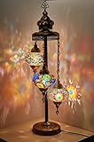 DEMMEX Turkish Moroccan Mosaic Floor Lamp for US with US Plug (3 X 6.5