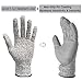 PU Coated Cut Resistant Gloves, Non-Slip Breathable Barehand Sensitivity Work Gloves, Ideal for Kitchen Cutting Fishing Glass Handing Gardening Auto General Purpose.