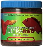 New Life Spectrum UltraRED Small Red Enhancer 0.5mm Sinking Pet Food, 120gm