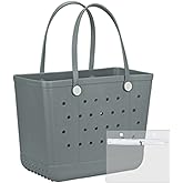 CLLTIV Tote Bag for Women - Large Rubber Beach Bag, Medium Waterproof Sandproof Travel Tote Bags for Beach Outdoor Sports