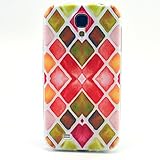 Galaxy S4 Case - LUOLNH Mobile Phone Accessory Case Fashion Style Painted Colorful Pattern TPU Case Protetive Phone Cover Case Cell Phone Back Cover Case for For Samsung Galaxy S4 i9500 (Not for S4 Mini)-Symmetry Triangle