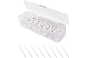 Tonxus Plastic Cable Management Box with 8 Wire Ties,Clear Power Cord Organizer with 8 Compartments,Electronics Organizer for Office,Home Use,Desk Accessories Storage for Stationery Supplies (White)