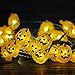 Impress Life Halloween Costume Party Decorations Jack O Lantern Pumpkin String Lights, Funny Face 10ft 40 LEDs Battery Operated with Dimmer, Flicker Remote for Front Porch, Trick or Treat Welcome