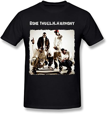 BYONE Bone Thugs N Harmony Hip Hop Cotton O-Neck T Shirt For Mens Black