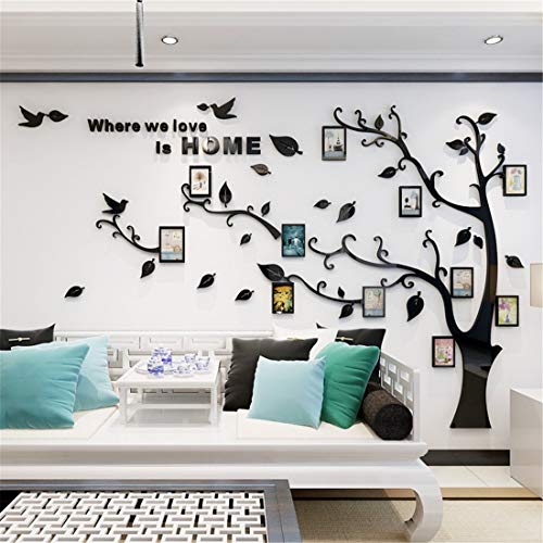 Unitendo 3D Acrylic Wall Stickers Photo Frames FamilyTree Wall Decal