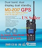 TYT MD-2017 with GPS Dual Band Tier I & II DMR/Analog Radio 136-174MHz & 400-480MHz, Up to 3000 Channels, Color Display, with Programming Cable and Software. Ship from USA Only