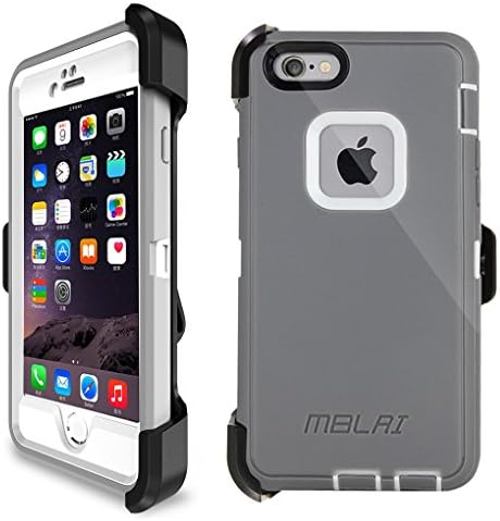 iPhone 6S Case, iPhone 6 Case HEAVY DUTY [DropProof] Shockproof Dustproof 4 Layer Cover with [Kickstand] Belt Clip &amp; Screen Protector Rugged Armor Hybrid Hard Shell for iPhone 6/6s grey