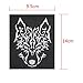 Xmasir 3 Sheet 22Pcs Cool Drawing Glitter Tattoo Stencil for Men, Wolf Dragon Tiger Skull Animal Airbrush Stencils & Templates