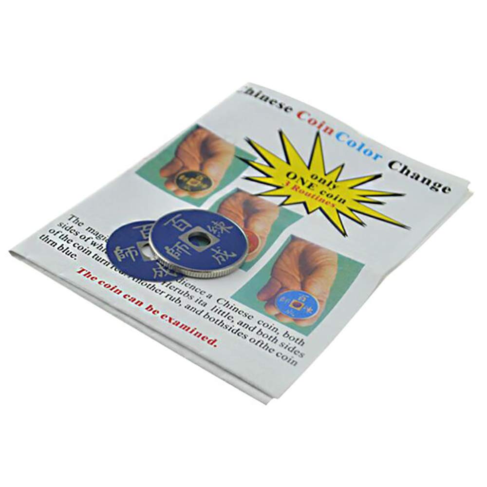 ZQION Chinese Coin Color Change Magic Tricks Close Up Stage Illusions Mentalism Magic Gimmick Magician Props Accessories
